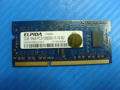 MacBook Pro A1278 SODIMM Elpida 2GB Memory PC3-12800S-11-10-B2 EBJ20UF8BDU0-GN-F - Tested Computer Laptop Parts