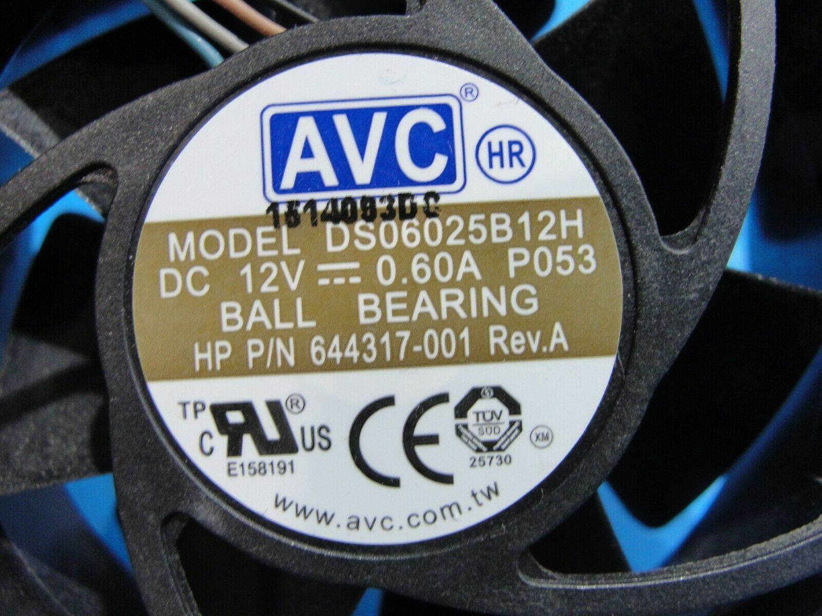 HP Z620 Workstation Genuine Desktop Cooling Fans DS06025B12H 644317-001 - Tested Computer Laptop Parts