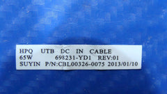 HP Pavilion 15-b142dx 15.6" Genuine DC IN Power Jack w/Cable 698231-YD1 ER* - Laptop Parts - Buy Authentic Computer Parts - Top Seller Ebay