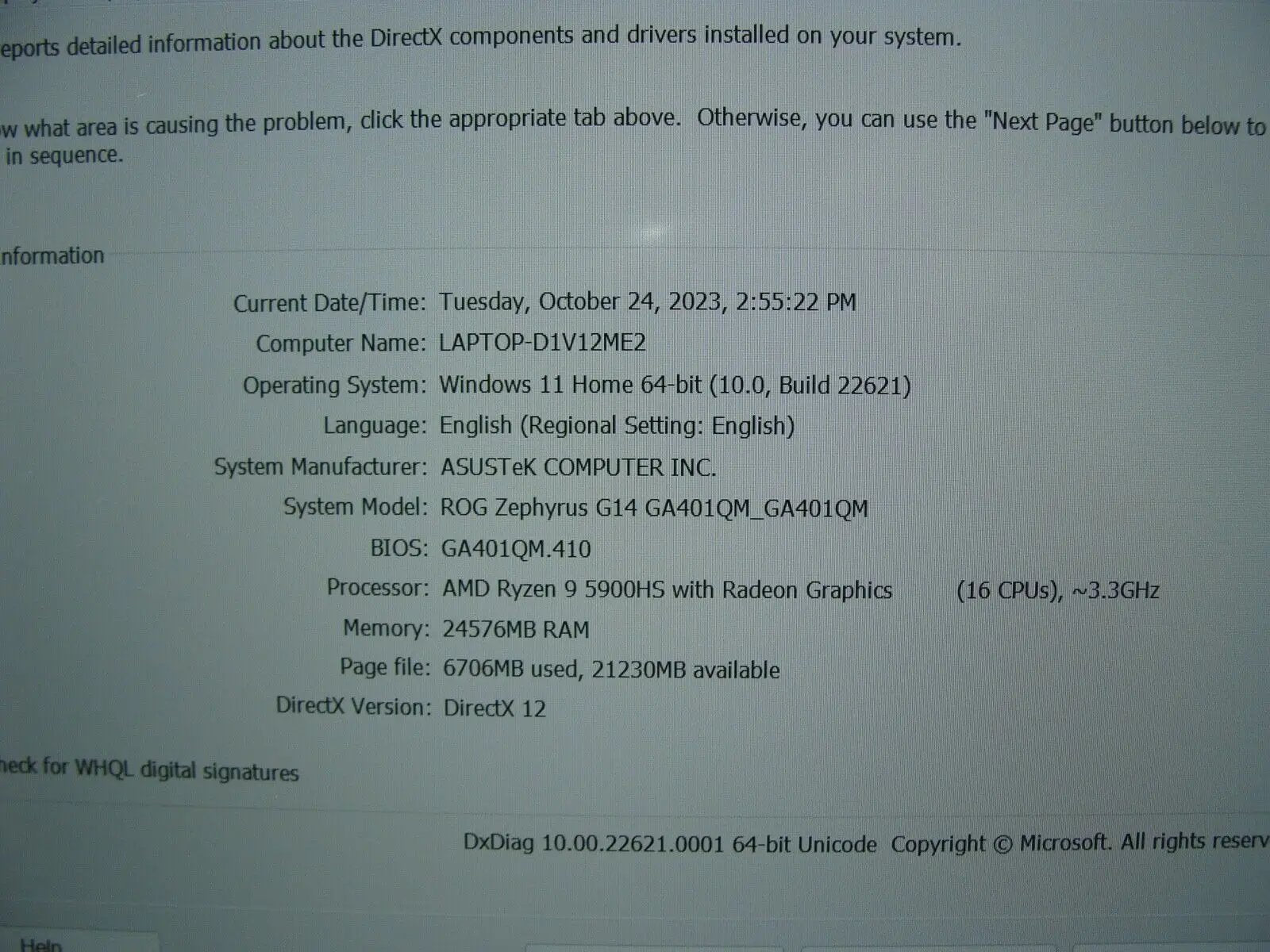 OB 144Hz Asus ROG Zephyrus G14 Ryzen 9 3.3Ghz 24GB RAM 1TB SSD Nvidia RTX 3060