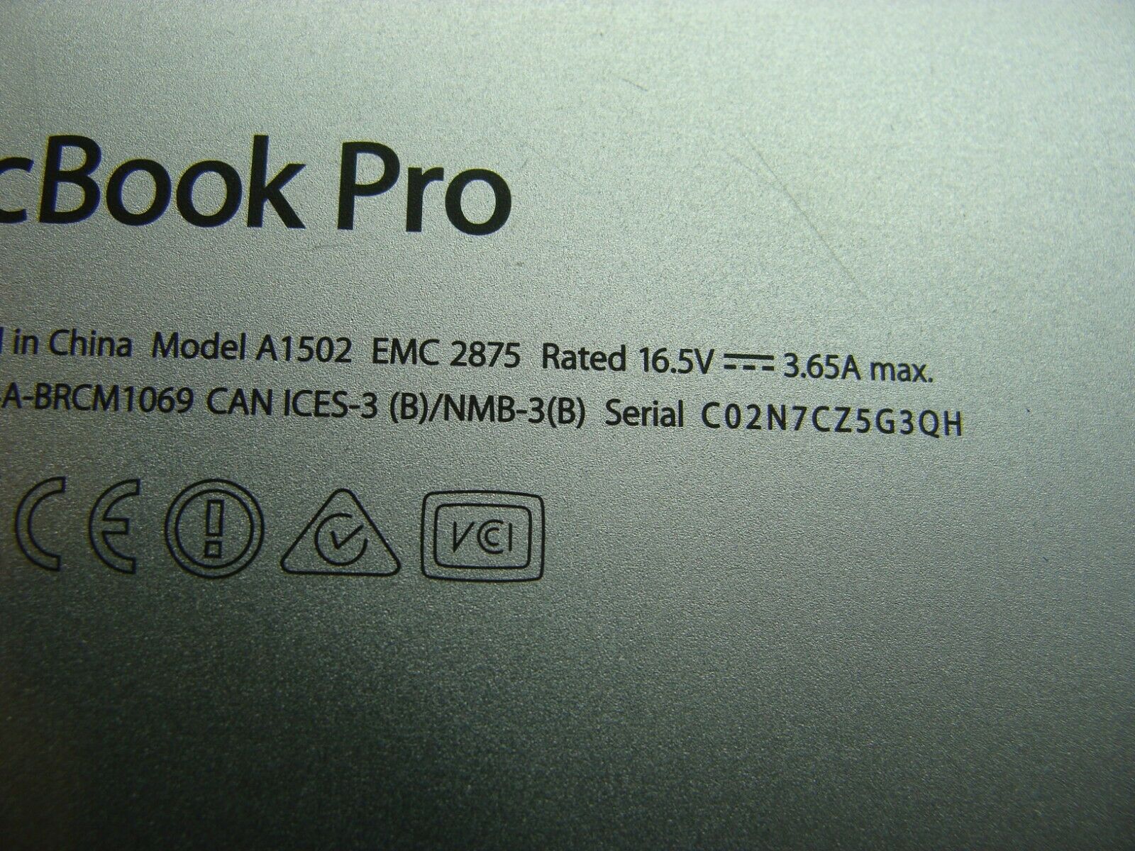 MacBook Pro A1502 MGX72LL/A MGX82LL/A Mid 2014 13