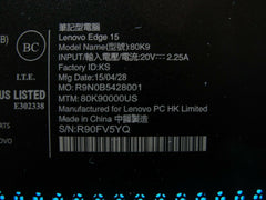 Lenovo Edge 15 80K9 15.6" Genuine Latop Bottom Case Black 5C20G91187 - Laptop Parts - Buy Authentic Computer Parts - Top Seller Ebay