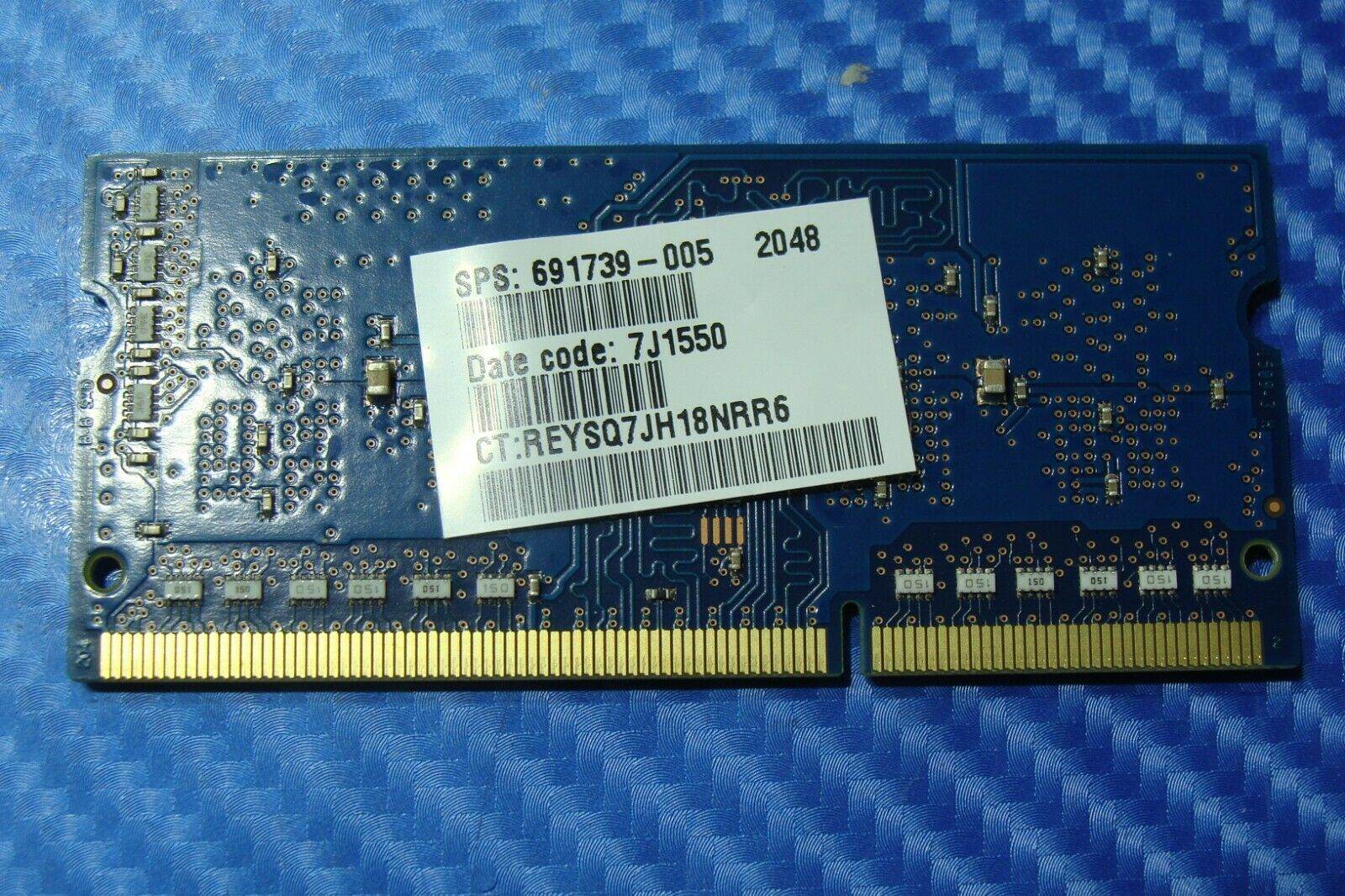 HP 15-r210dx 15.6 SO-DIMM 2GB Memory RAM PC3L-12800S HMT425S6CFR6A-PB 691739-005 - Tested Computer Laptop Parts