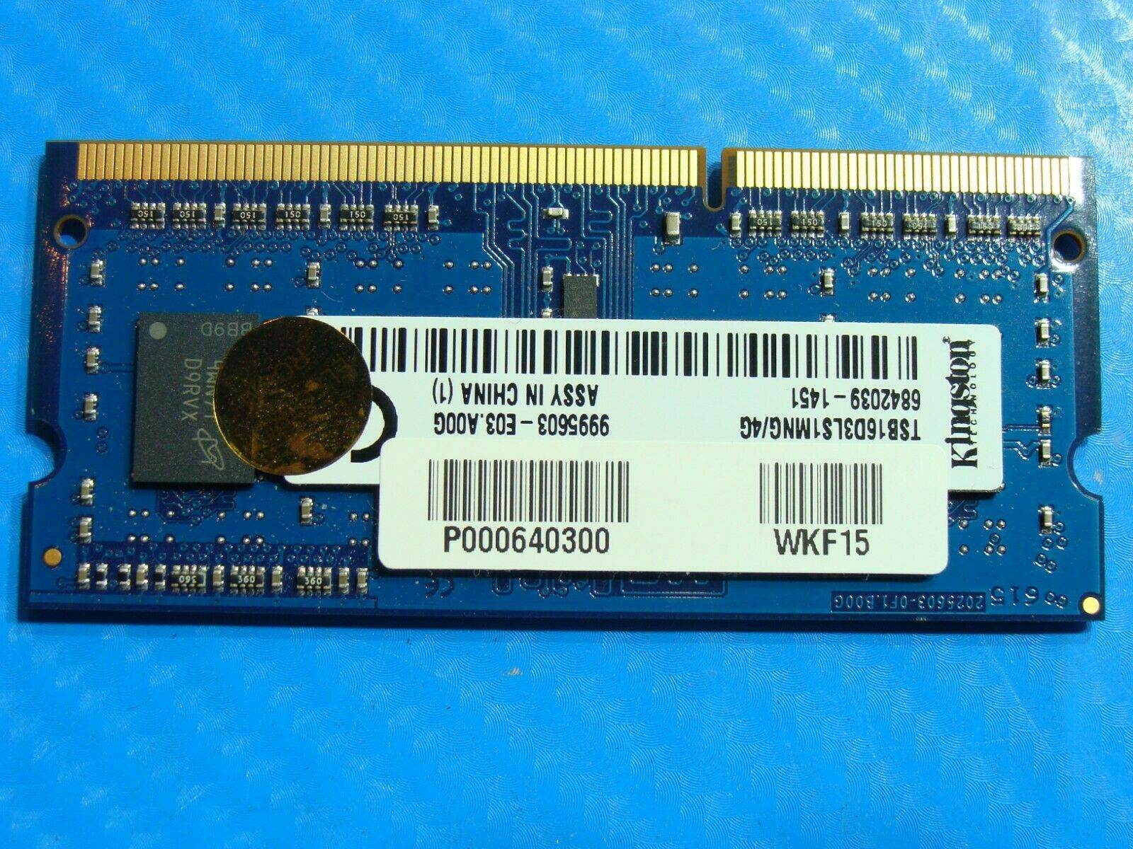 Toshiba P55W Laptop Kingston 4GB Memory PC3L-12800S-11-13-B3 TSB16D3LS1MHG/4G - Tested Computer Laptop Parts