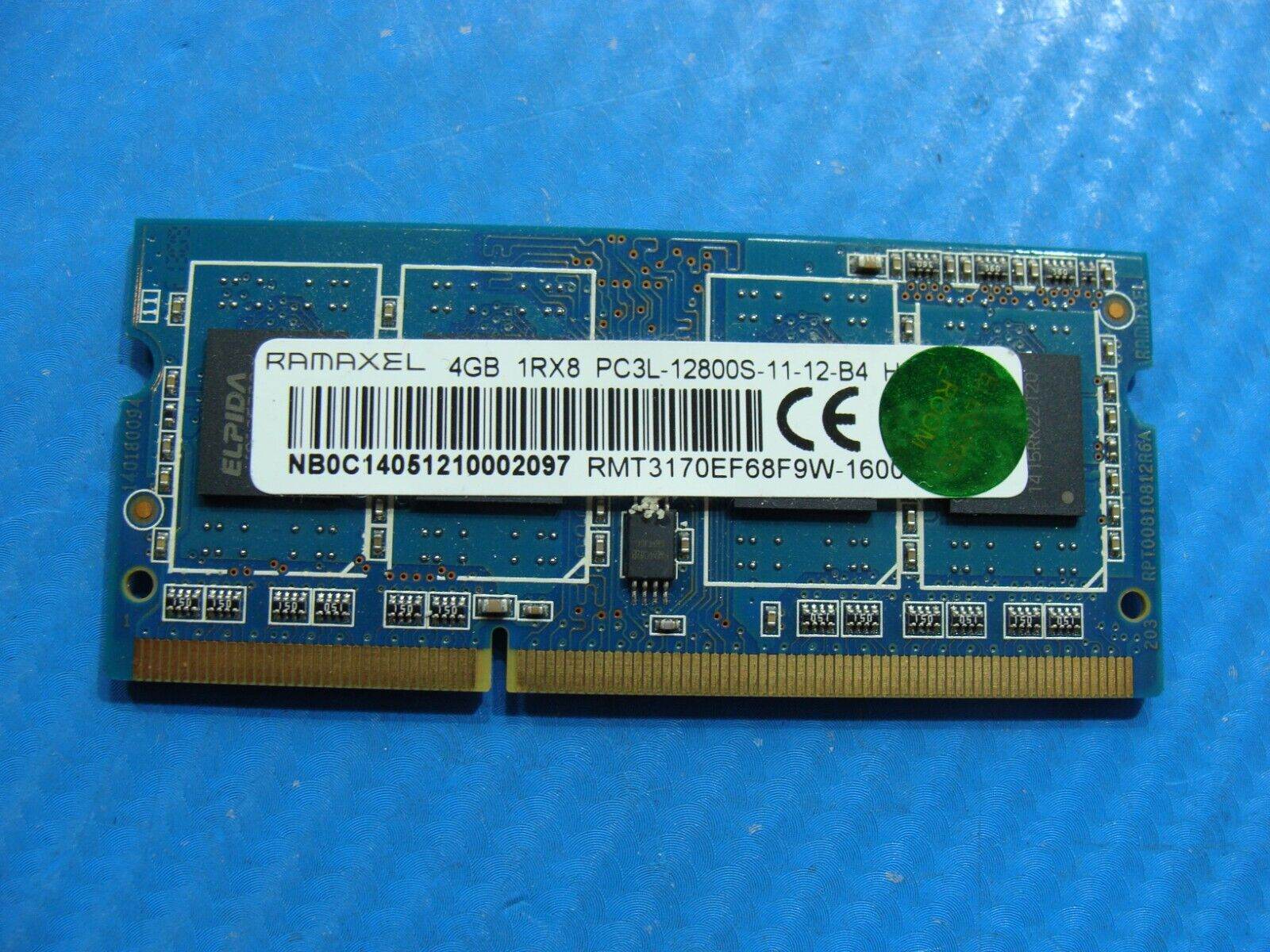 HP 15-g071nr Ramaxel 4GB PC3-12800S SO-DIMM Memory Ram RMT3170EB68F9W-1600 - Tested Computer Laptop Parts
