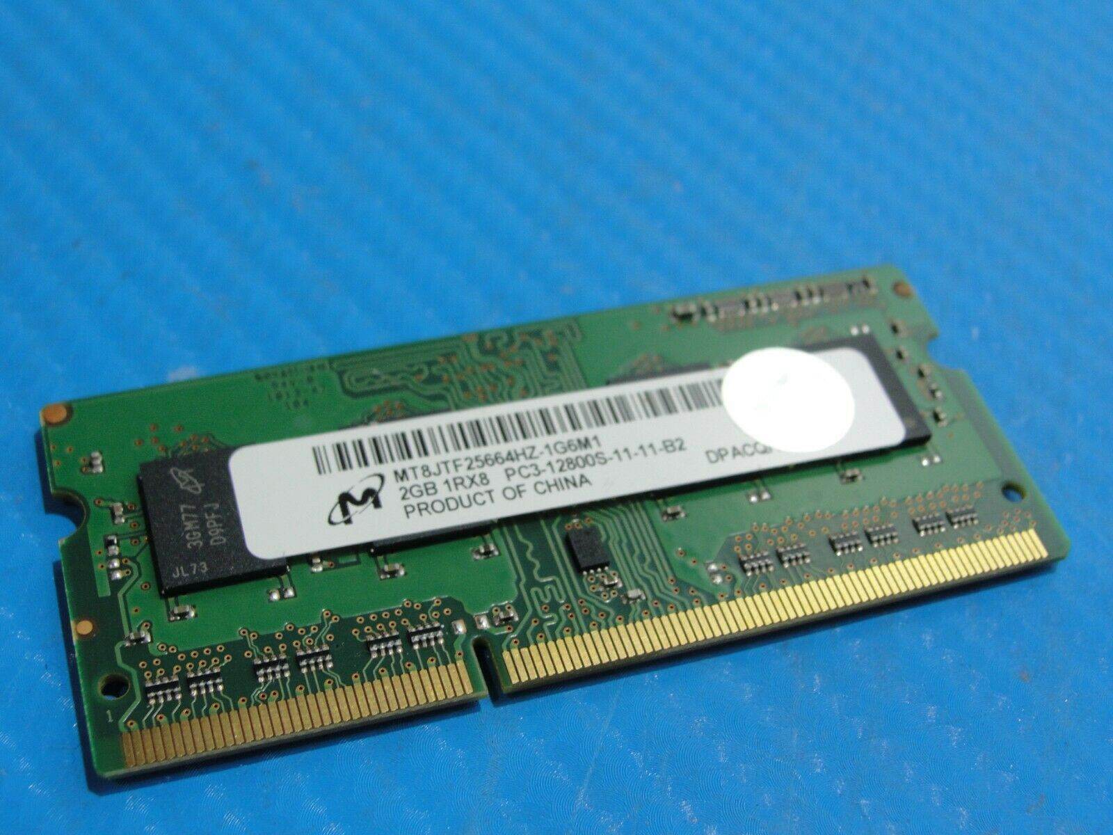 MacBook Pro A1286 Micron 2GB Memory RAM PC3-12800S SO-DIMM MT8JTF25664HZ-1G6M1 - Tested Computer Laptop Parts
