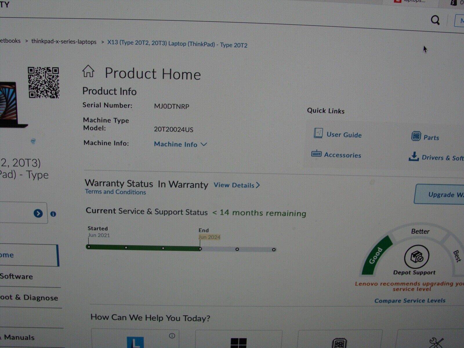 Warranty Touchscreen Lenovo ThinkPad X13 Laptop 512 GB SSD i7 10510U 1.8 Ghz 8GB - Tested Computer Laptop Parts