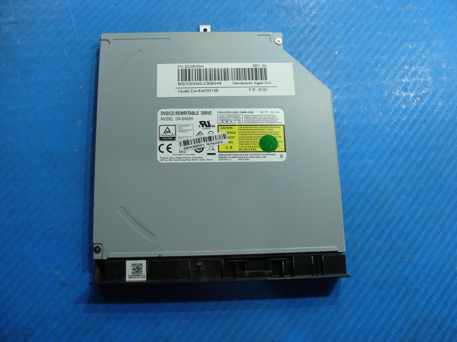Lenovo ThinkPad 15.6” E560 OEM DVD/CD Burner Drive DA-8A6SH SDX0K26536 00UP169