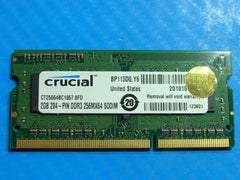 MacBook A1286 Laptop Micron 2GB Memory PC3-8500S-7-10-B1 MT8JSF25664HZ-1G1D1 - Tested Computer Laptop Parts