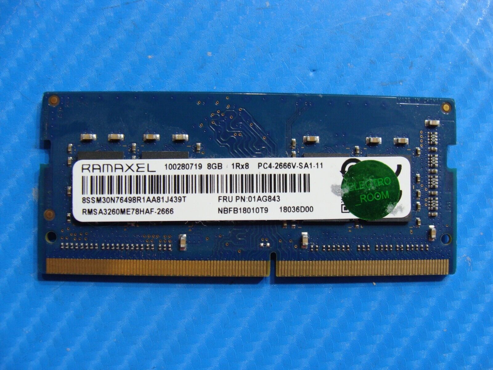 Lenovo T470 So-Dimm Ramaxel 8GB 1Rx8 Memory PC4-2666V RMSA3260ME78HAF-2666