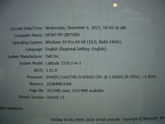 Warranty Dell Latitude 13 3310 2-in-1 i5-8365U 1.6GHz 16GB 256GB SSD FHD Touch