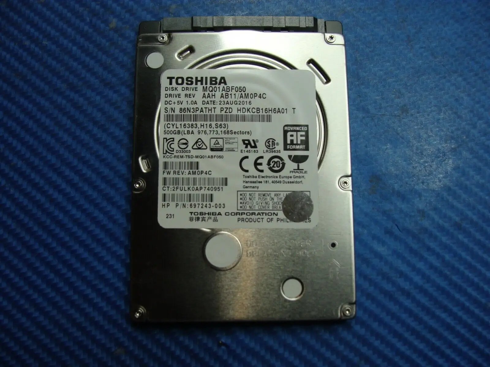HP 15-ay061nr Toshiba 500GB 2.5