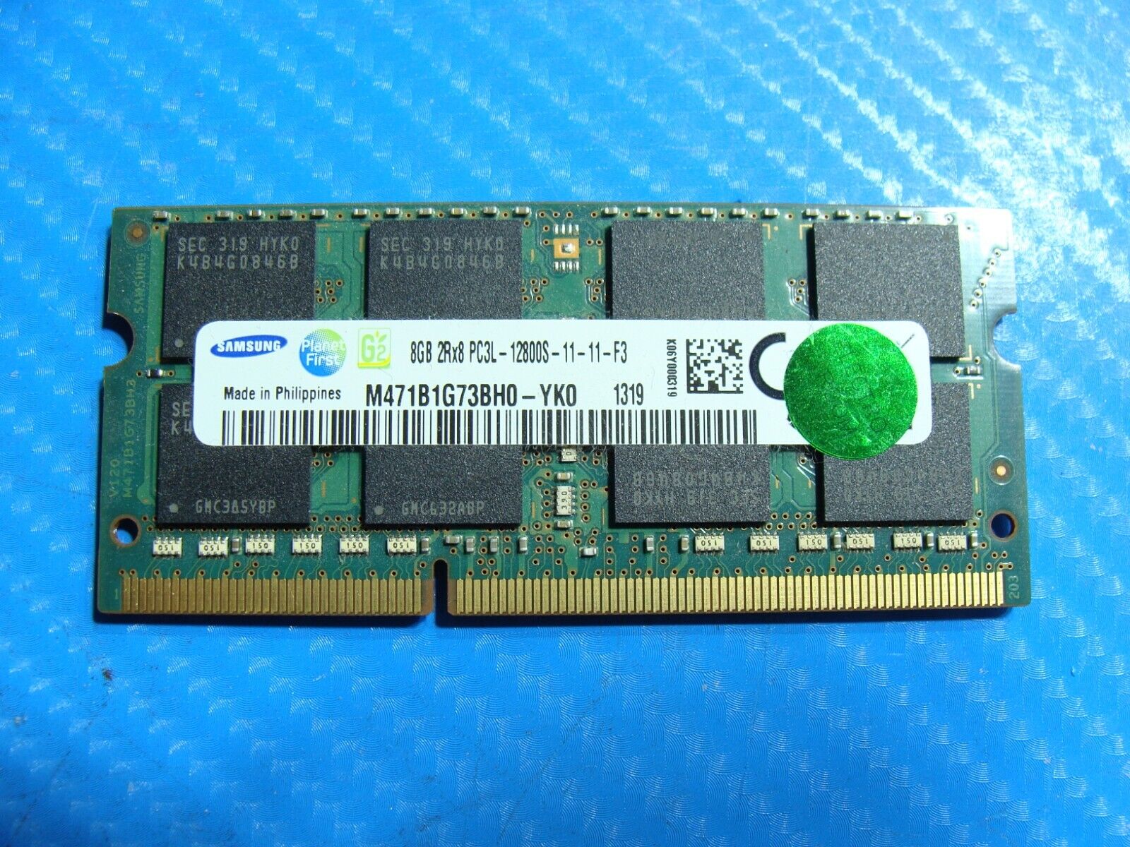 Sony SVF15A18CXB SoDimm Samsung 8Gb Memory PC3L-12800S-11-11-F3 M471B1G73BH0-YK0