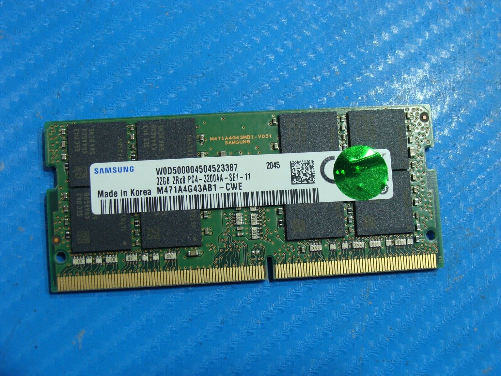 Dell 5411 Samsung 32GB 2Rx8 PC4-3200AA SODIMM Memory Ram M471A4G43AB1-CWE