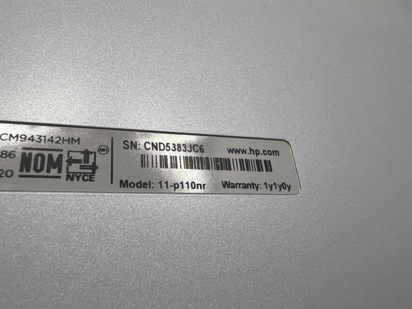 HP Convertible x360 11-p110nr 11.6