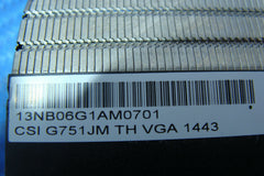 Asus ROG G751JM-BHI7T25 17.3" Genuine CPU Cooling Heatsink 13NB06G1AM0701 ER* - Laptop Parts - Buy Authentic Computer Parts - Top Seller Ebay
