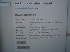 Warranty Touchscreen Lenovo ThinkPad X13 Laptop 512 GB SSD i7 10510U 1.8 Ghz 8GB - Tested Computer Laptop Parts