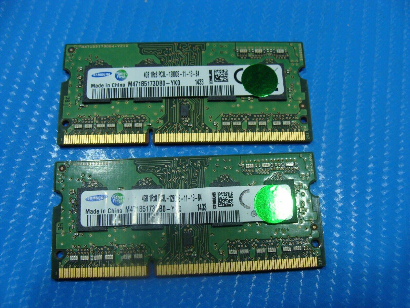 HP 15-u010dx Samsung 8GB 2x4GB PC3L-12800S SO-DIMM Memory RAM M471B5173DB0-YK0 - Tested Computer Laptop Parts