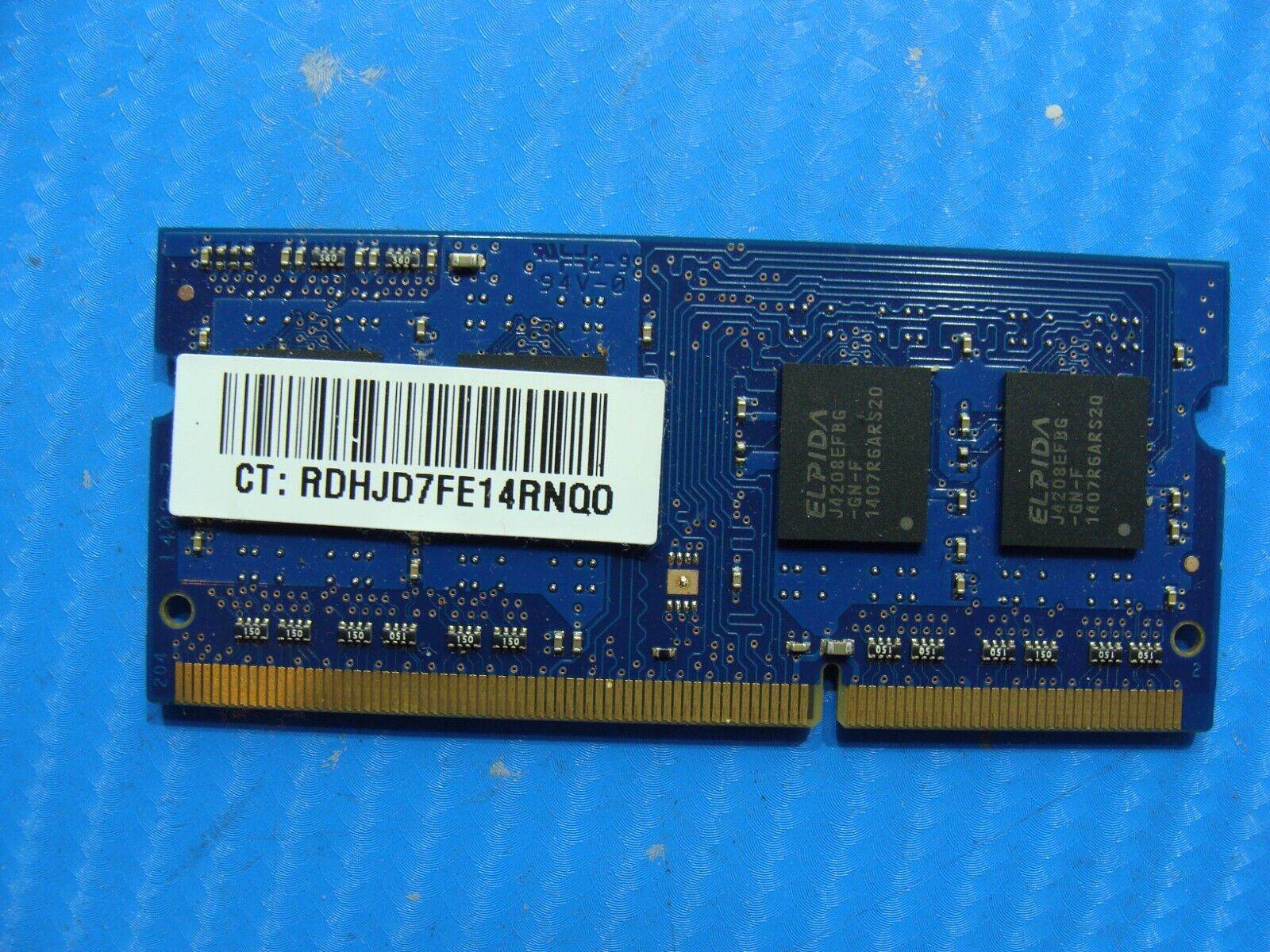 HP 15-f Elpida 4Gb 1Rx8 Memory Ram So-Dimm PC3L-12800S EBJ40UG8EFU0-GN-F - Tested Computer Laptop Parts