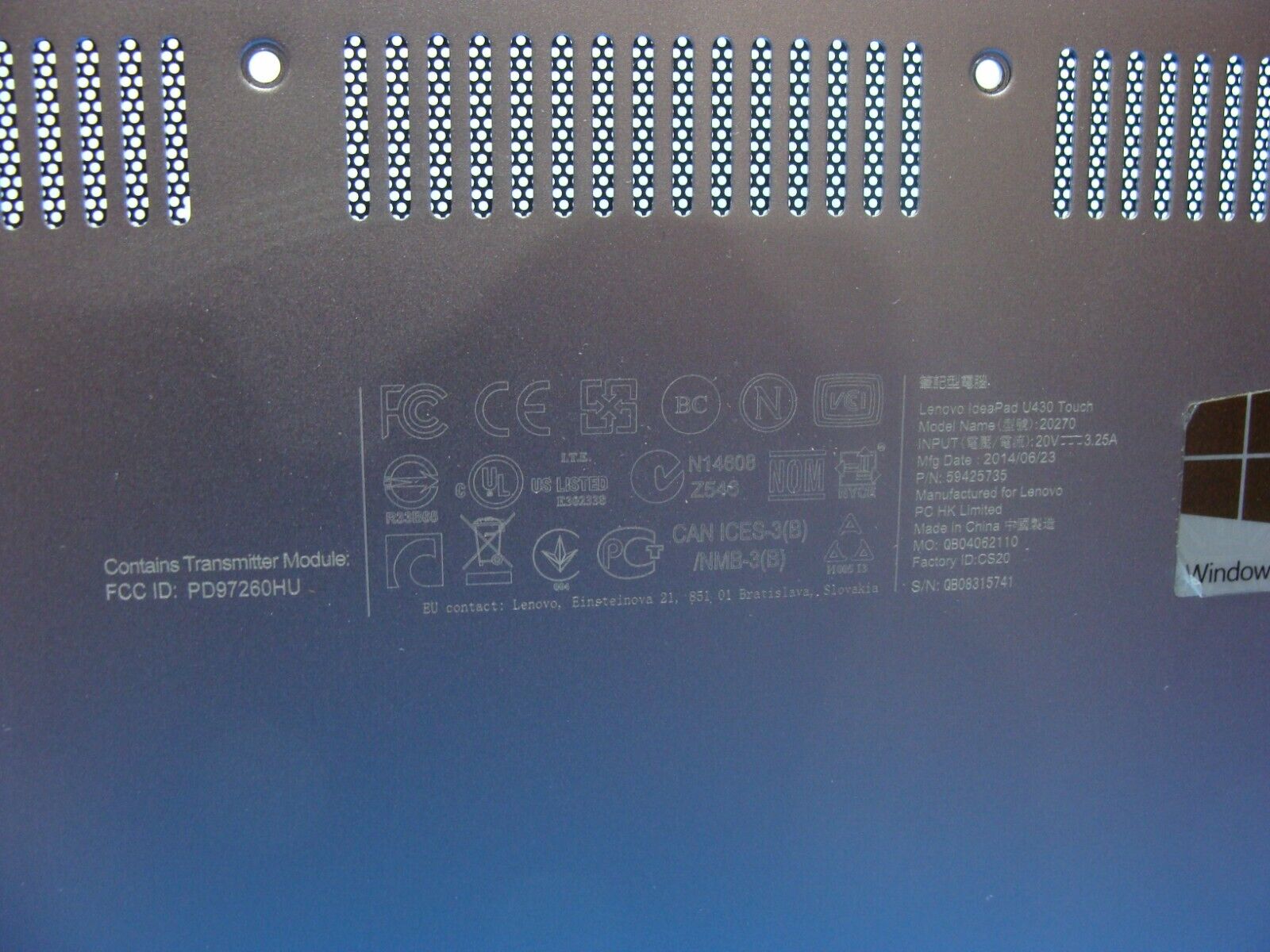 Lenovo IdeaPad U430 Touch 14