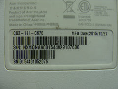 Acer Chromebook CB3-111-C670 11.6" Bottom Case Base Cover White EAZHQ005010