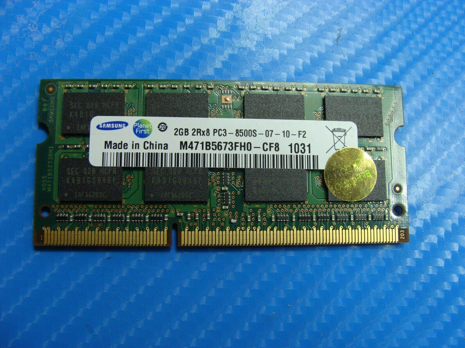 MacBook Pro A1278 Samsung 2GB 2Rx8 SO-DIMM Memory RAM PC3-8500S M471B5673FH0-CF8 - Tested Computer Laptop Parts