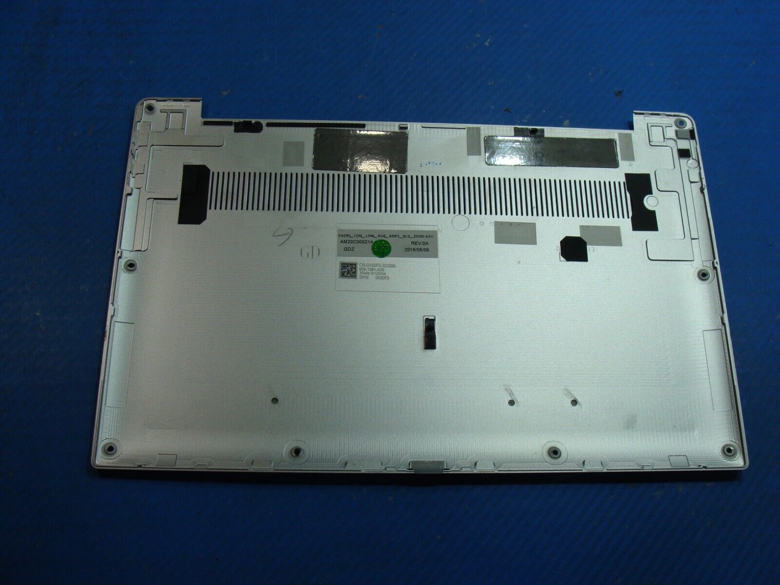 Dell XPS 13 9380 13.3 Bottom Case Base Cover X3DF2