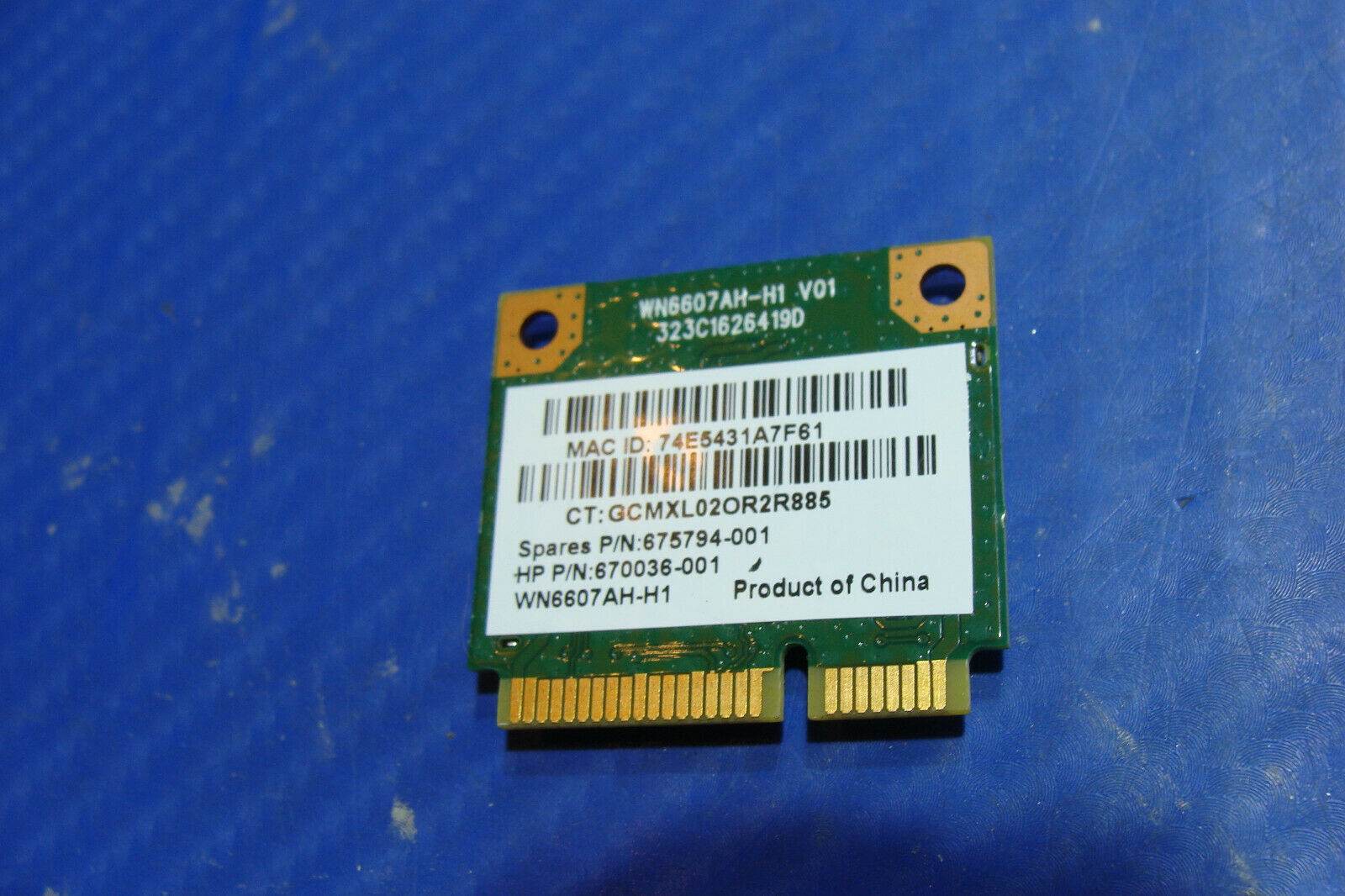 HP ENVY 6z-1000 15.6” Genuine Laptop Wireless WiFi Card AR5B125 670036-001 - Tested Computer Laptop Parts