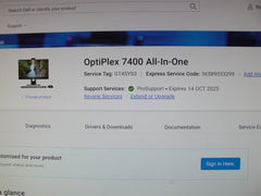 Dell OptiPlex 7400 AIO PC Desktop Intel Core i7-12700 512GB 16GB Win10 WRTY 2025