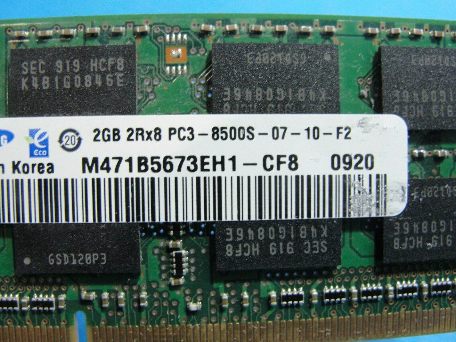 MacBook Pro A1286 Samsung 2GB Memory PC3-8500S-07-10-F2 M471B5673EH1-CF8 - Tested Computer Laptop Parts