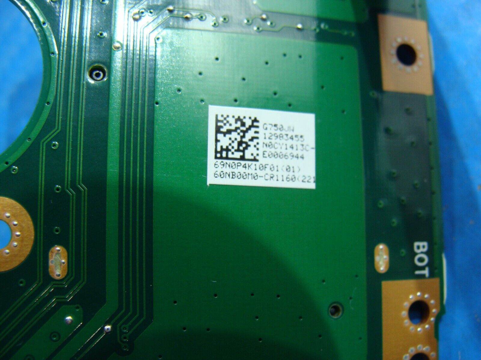 Asus 17.3” G750JS Genuine Laptop SD Card Reader Board w/Cable 69N0P4K10F01-01 - Tested Computer Laptop Parts