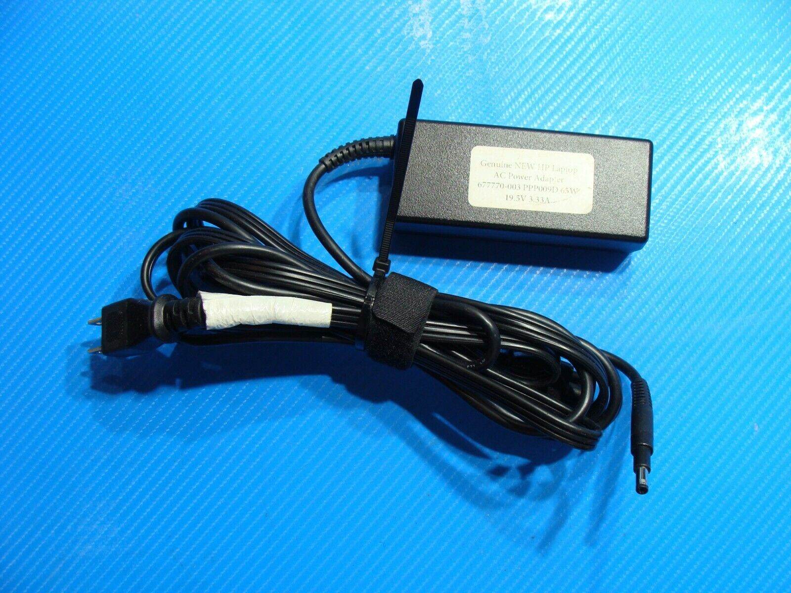 Genuine HP AC Power Adapter Charger 65w P/N 677770-001 19.5V 3.33A - Tested Computer Laptop Parts