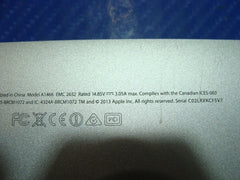 MacBook Air 13" A1466 Mid 2013 MD760LL/A Genuine Bottom Case Silver 923-0443 Apple