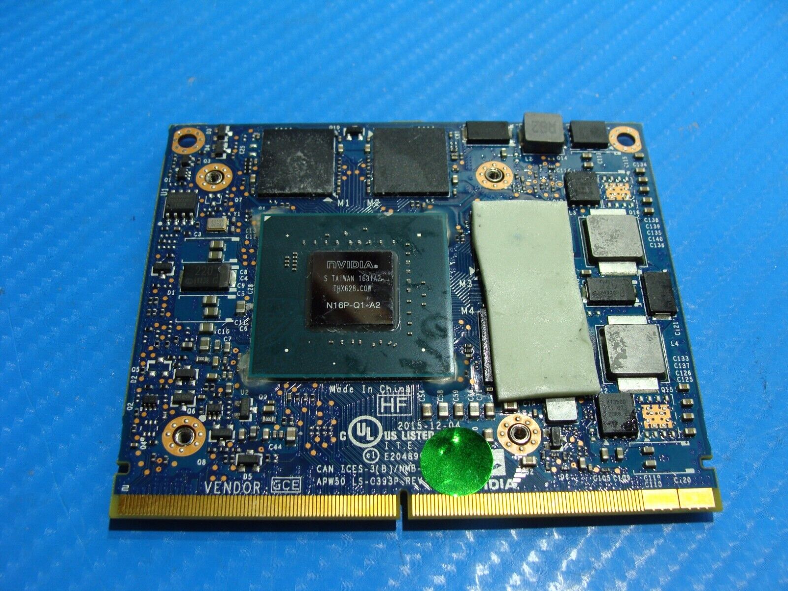 HP ZBook 15.6” 15 G3 NVIDIA Quadro M1000M 2GB Video Card N16P-Q1-A2 848261-001