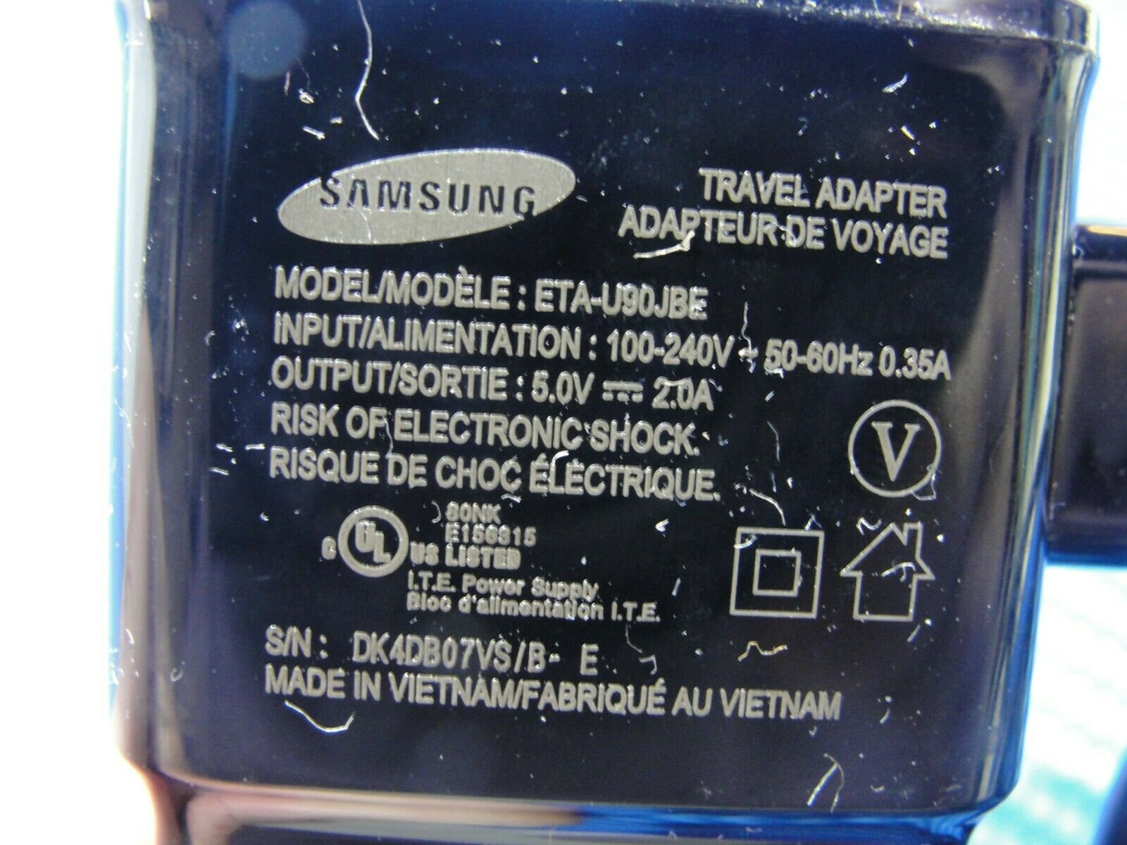 Genuine Samsung AC Adapter Power Charger 5.0V 2.0A 10W ETA-U90JBE DK4DB07VS/B - Laptop Parts - Buy Authentic Computer Parts - Top Seller Ebay