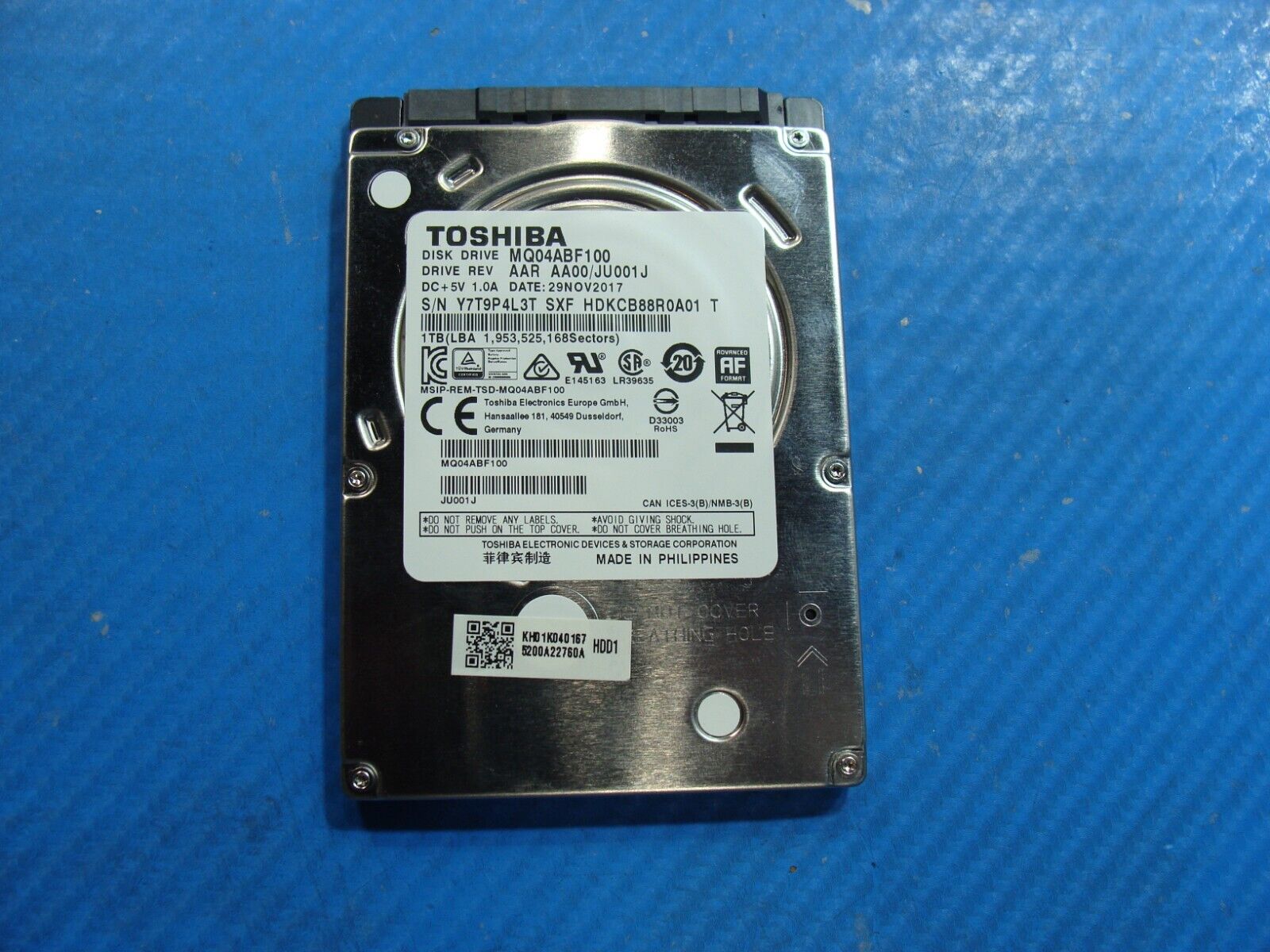 Acer E5-575-33BM Toshiba 1TB 2.5 SATA HDD Hard Drive MQ04ABF100