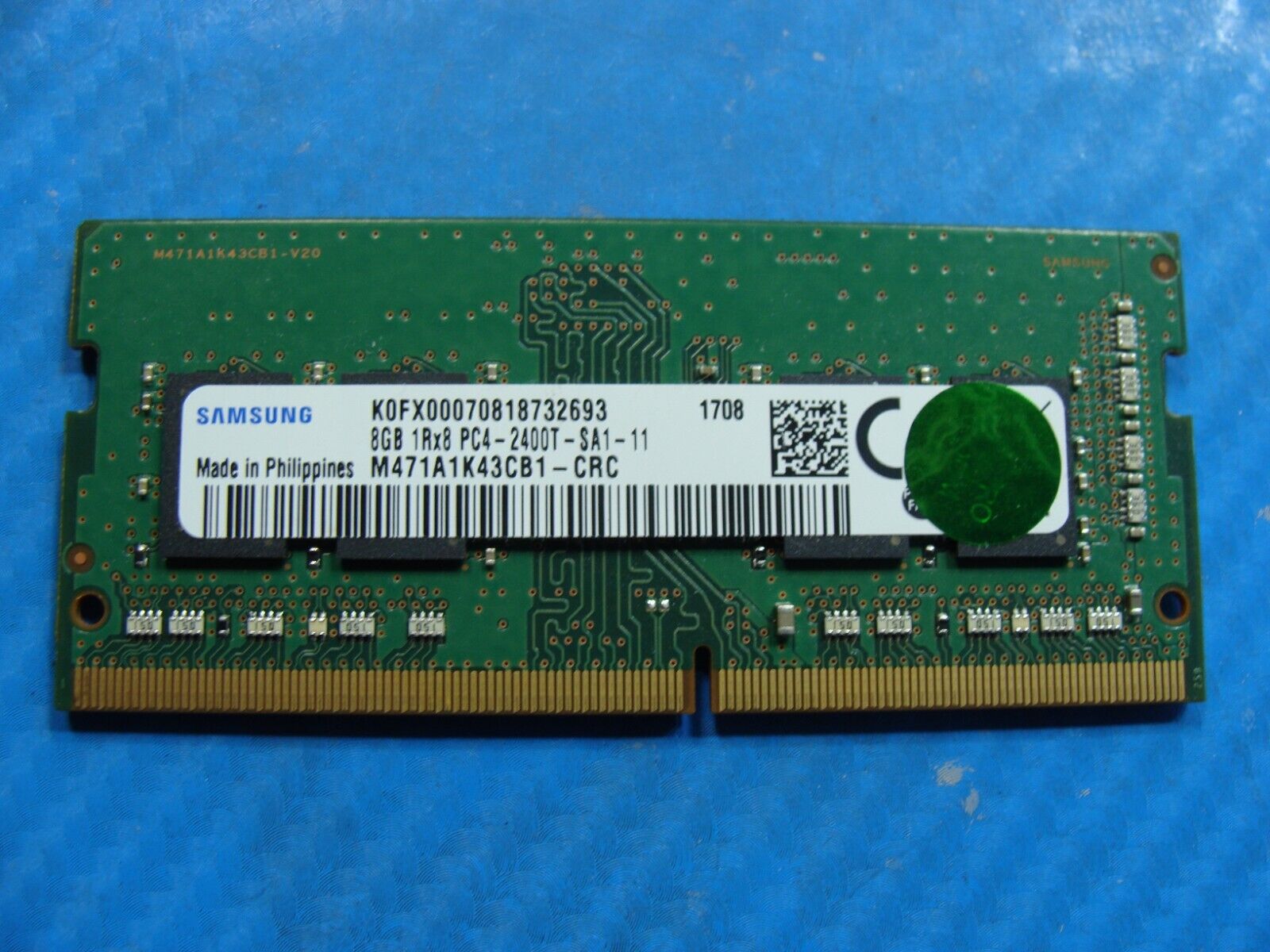 HP 15-bl012dx Samsung 8GB 1Rx8 PC4-2400T Memory RAM SO-DIMM M471A1K43CB1-CRC