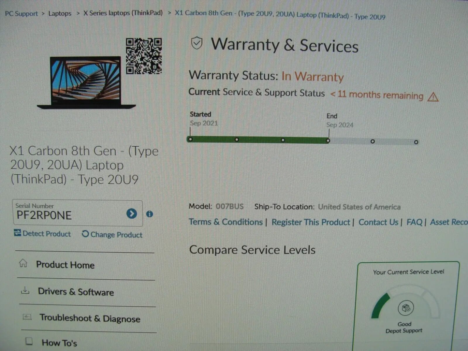 WRTY Touch 99% Battery Lenovo ThinkPad X1 Carbon Gen8 Intel i5-10310U 16GB 512GB