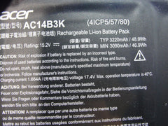 Acer Spin SP315-51 15.6" Genuine Laptop Battery 15.2V 48.9Wh 3220mAh AC14B3K
