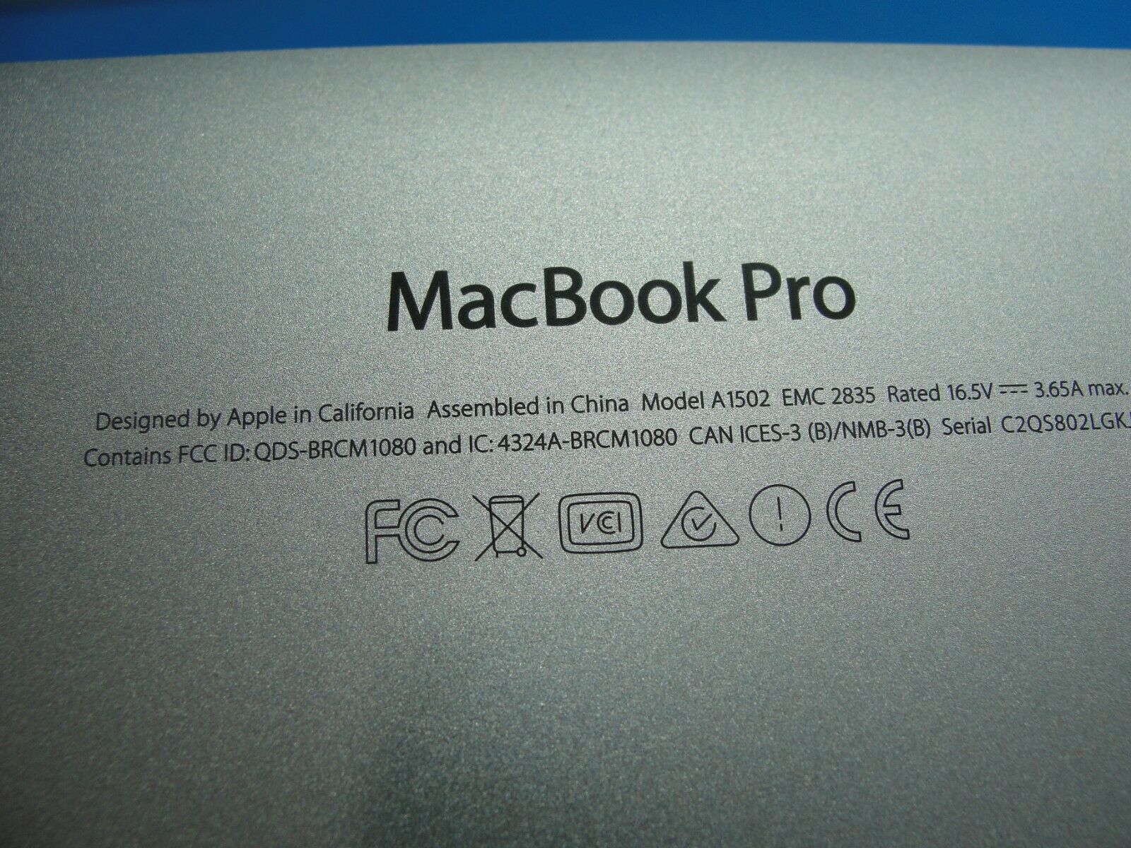 MacBook Pro A1502 MF841LL/A Early 2015 13