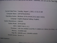 07/26 Lenovo ThinkPad P1 Gen 4i 16" QHD i7-11 Gen 16GB 512 SSD Nvidia T1200
