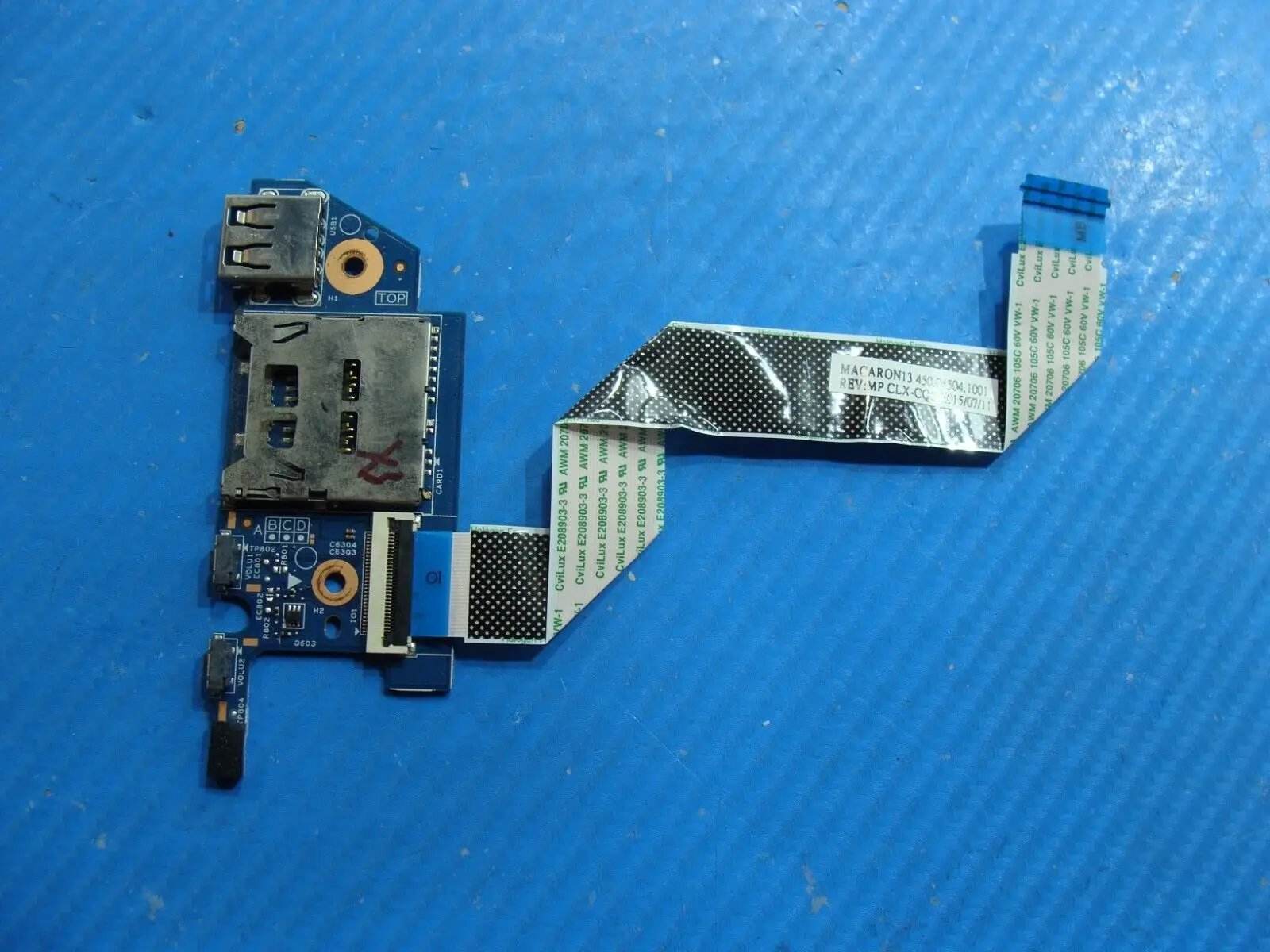 HP Pavilion 13.3” 13-s120nr Genuine USB Card Reader Board w/Cable 448.04503.0011 - Tested Computer Laptop Parts