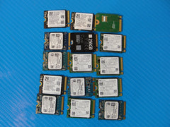 Lot of 15 SK Hynix/Kioxia/Micron/Samsung 256GB NVMe SSD 30mm 2230 PCle