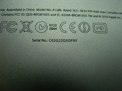 MacBook Pro A1286 15" 2011 MC721LL/A Bottom Case Housing Silver 922-9754 #14 - Laptop Parts - Buy Authentic Computer Parts - Top Seller Ebay