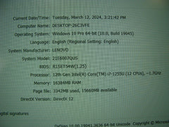 Lenovo ThinkPad E15 Gen4 15.6FHD i7-1255U 1.7Ghz 16GB 512GB SSD 100% Battery