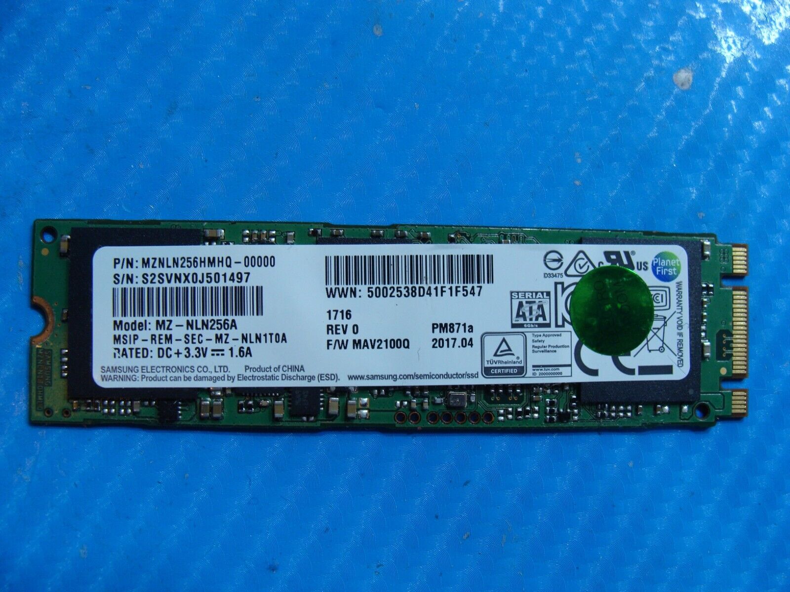 MSI GL62M Samsung 256Gb Sata M.2 SSD Solid State Drive MZNLN256HMHQ-00000