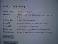 Works Great Lenovo ThinkPad X1 Carbon 7th Gen 14" 16GB 512GB SSD i7 7600U 2.8GHz
