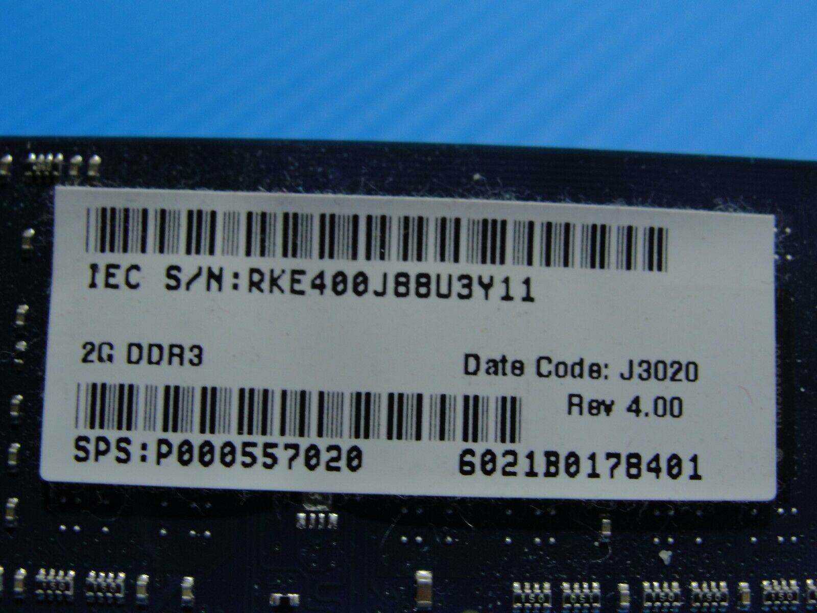 Toshiba C855-S5350 Kingston 2GB PC3-12800S SO-DIMM Memory RAM TSB1600D3S1ELD/2GE - Tested Computer Laptop Parts