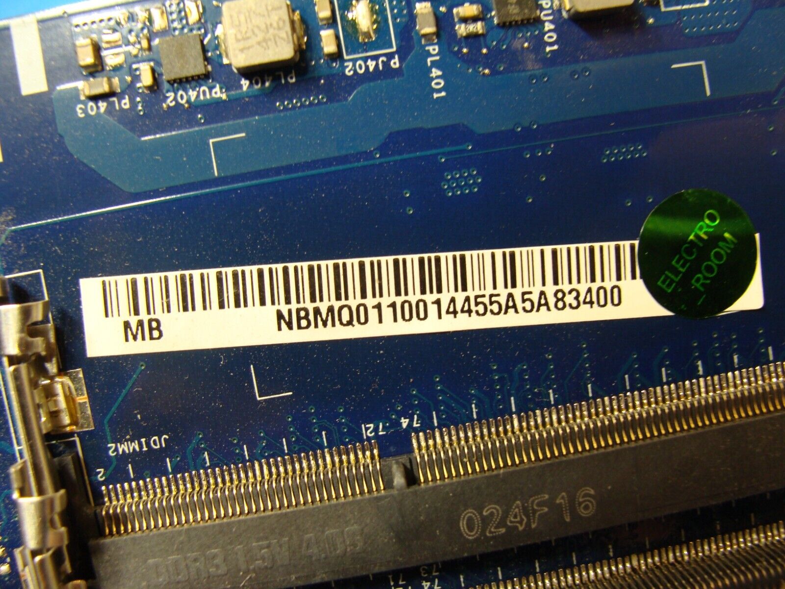 Acer Aspire 15.6” E5 572G-31CL Intel i3-4000M 2.4GHz 4GB Motherboard LA-B702P