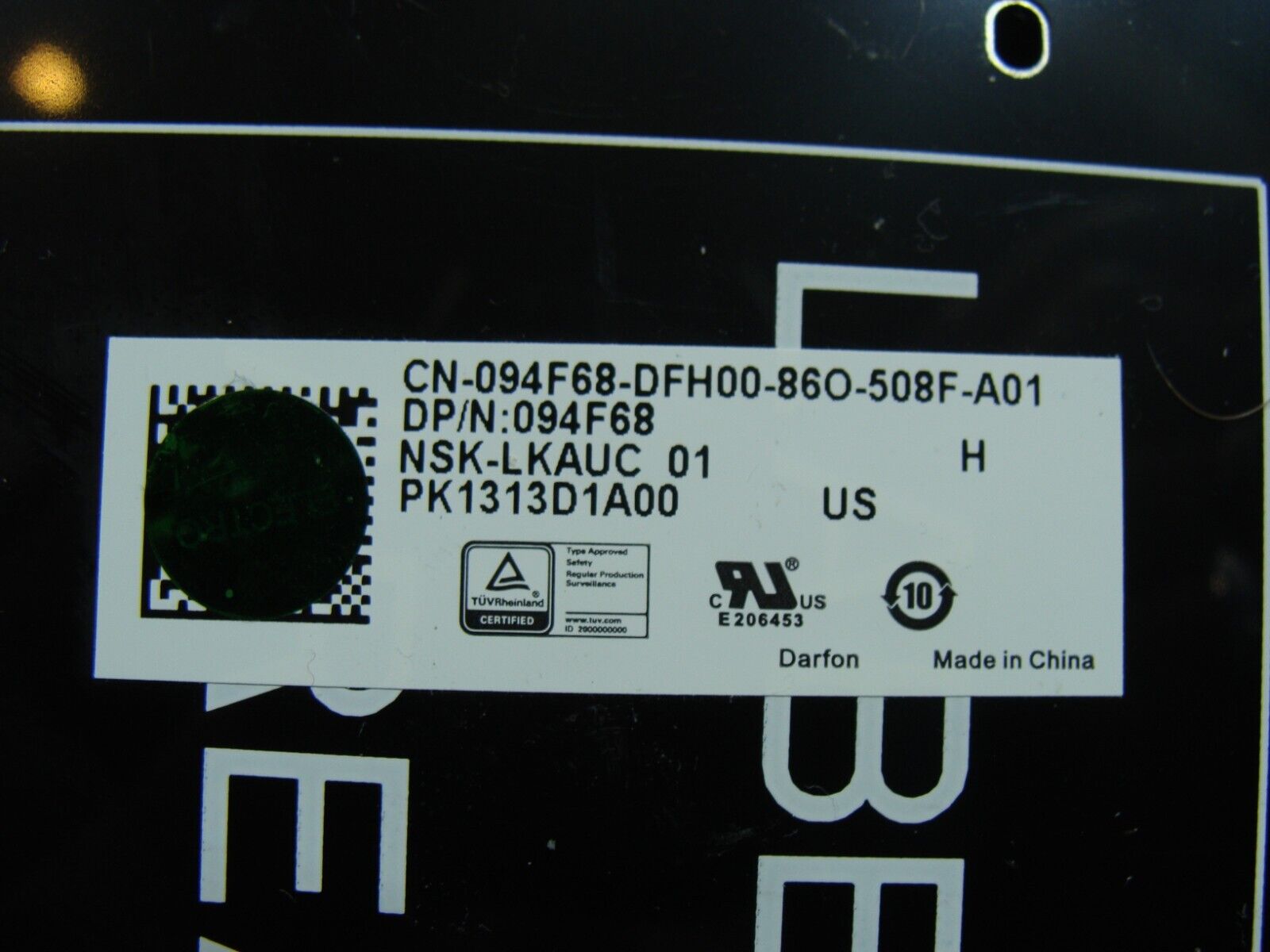 Dell Latitude 5490 14 Genuine US Keyboard Back 94F68 PK1313D1A00 NSK-LKAUC